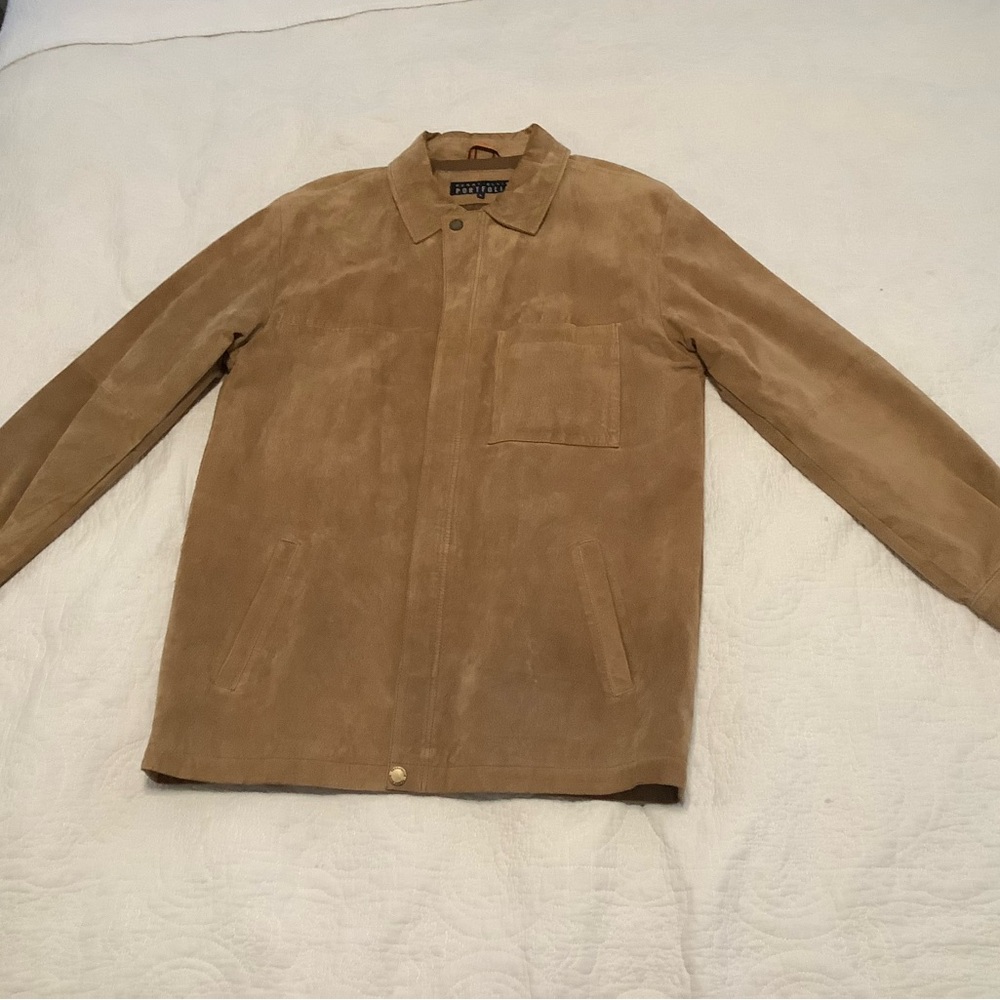 Perry Ellis Men's Light Brown Shirt Jacket